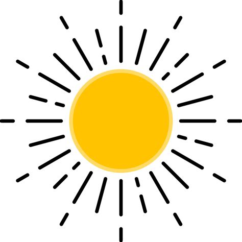 Sun icons vector symbol, painted solar symbols, sunshine and solar glow