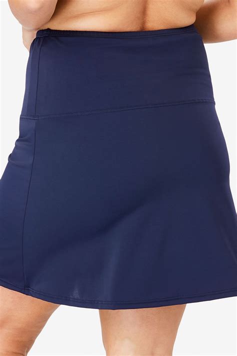 High Waisted Swim Skirt With Built In Brief