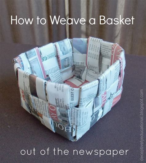 How To Weave A Basket Out Of The Newspaper Relentlessly Fun