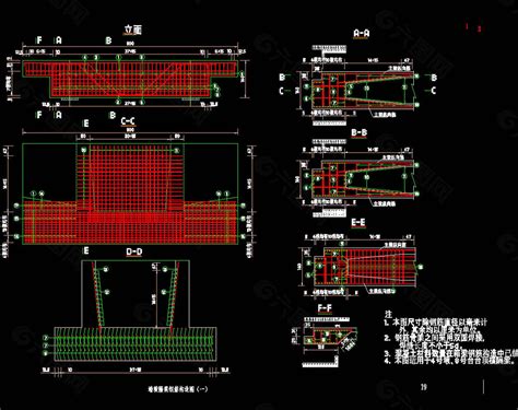 端横隔梁钢筋构造cad图纸装饰装修素材免费下载图片编号4761865 六图网