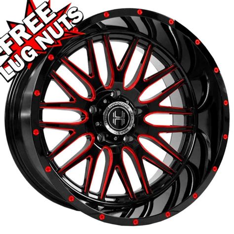 Inch X Hardcore Offroad Hc Black Red Wheels Rims X X