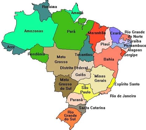Quanto Estado Compõem A República Federativa Do Brasil - BRASIL - ESTADOS E CAPITAIS DADOS ATUALIZADOS ATÉ 2007 Mapa do Brasil ...