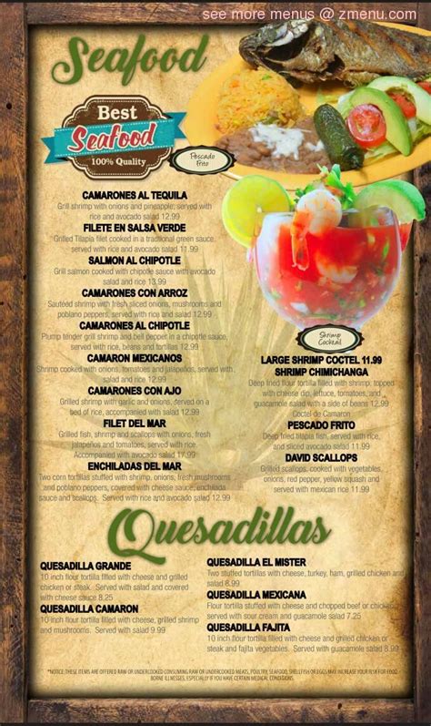 Online Menu of Tequila's Mexican Grill and Bar Restaurant, Aiken, South Carolina, 29801 - Zmenu