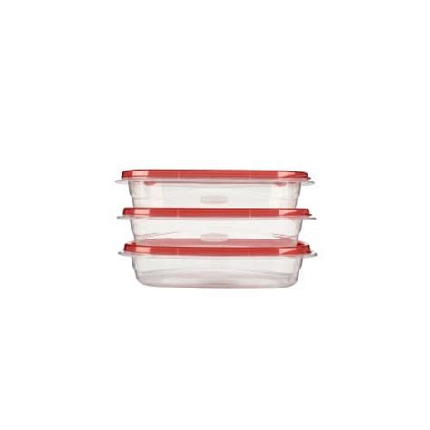 Rubbermaid Takealongs Food Storage Container Rectangle Red Pack Of 4