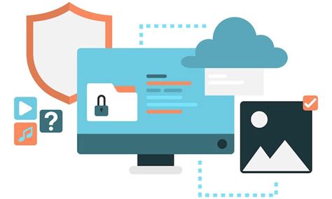 security features vectors illustrations