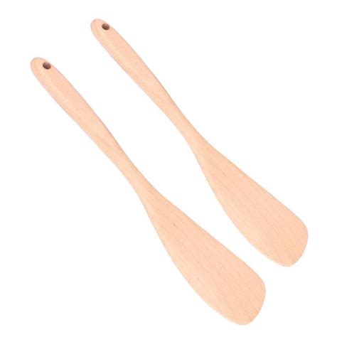 VBESTLIFE tourneur de bois Spatule en bois hêtre manche long trou de