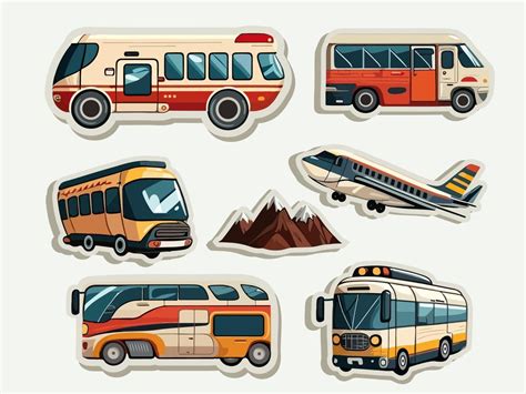 Bus Sticker Transportation Vector Art, Icons, and Graphics for Free ...