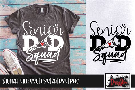 Senior Cheer Dad Squad Graphic By DrissyStore Creative Fabrica