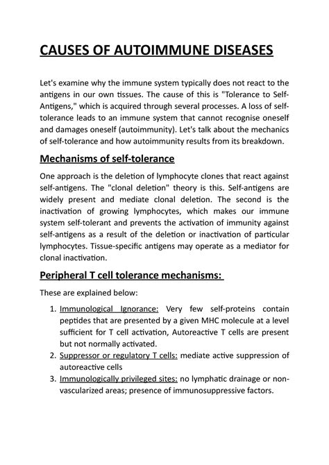 AUTO Immune Diseases - Causes - CAUSES OF AUTOIMMUNE DISEASES Let's ...