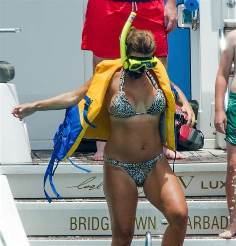 Coleen Rooney In A Bikini On The Luxury Catamaran Yacht In Barbados