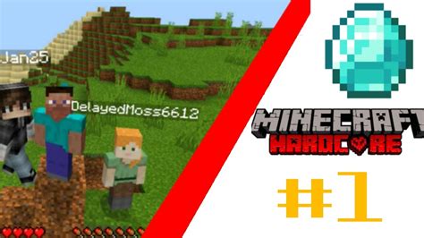 İLK BÖLÜMDEN ELMASLAR Emrecanı Kaybettik MCPE HardCore SURVİVAL 1 YouTube