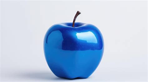 Premium AI Image | Blue Apple on White Background A Unique and Colorful ...