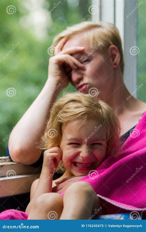 Mother And Daughter Near The Window Stock Image Image Of Mother