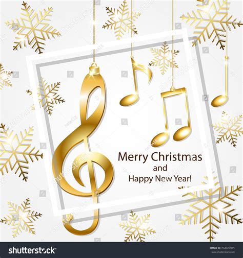 Abstract New Year Background Musical Notes Stock Vector (Royalty Free