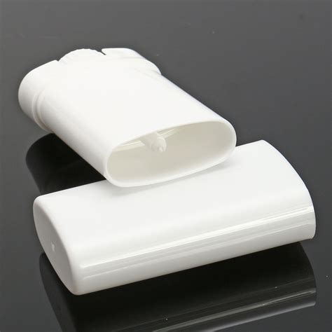 Pcs White Empty Deodorant Containers Refillable Oval Lip Balm Twist