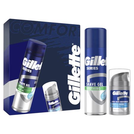 Подаръчен комплект Gillette: Гел за бръснене Gillette Series Sensitive ...