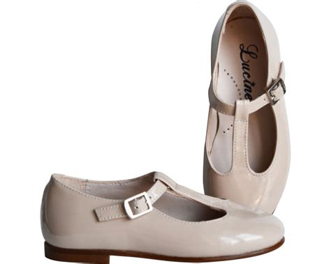 Chaussures fille Salomé à boucle Chloé cuir vernis ROSE nude Chaussures Lucine