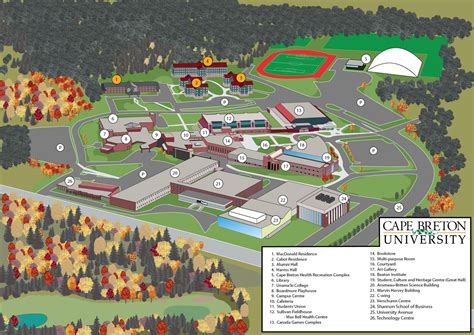 Cape Breton University Campus Map