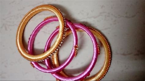 Pink Silk Thread Bangles Designer Silk Thread Bangles How To Make