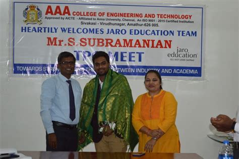 Jaro Education Placement Meeting – AAA College of Engineering