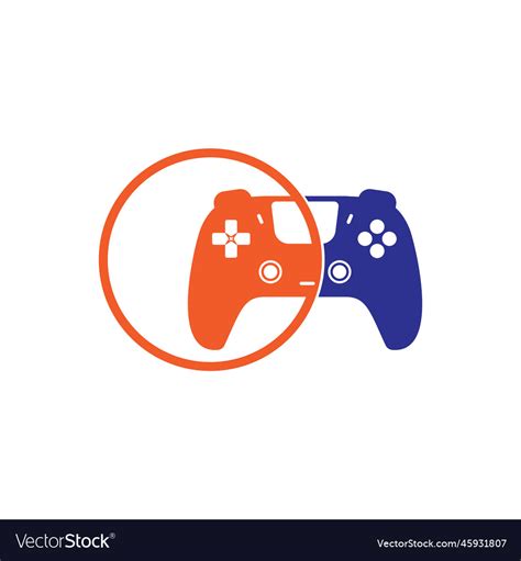 Game console logo design Royalty Free Vector Image