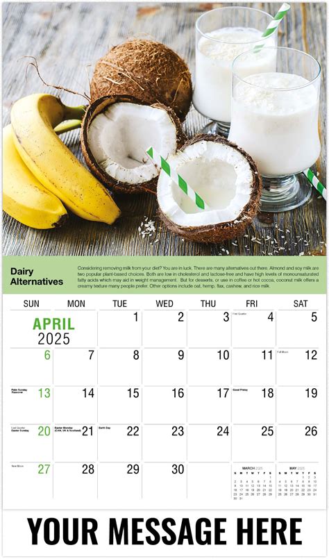 Health Tips 2025 Promotional Calendar Health Wellness Wall