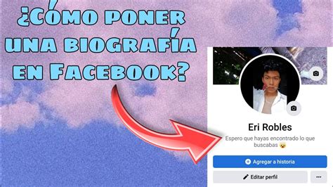 Facebook Cómo poner una descripción en mi perfil de Facebook Fácil