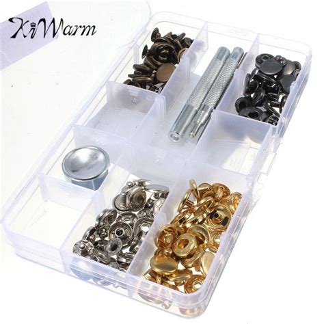 Kiwarm Sets Press Studs Button Kit Snap Popper Fastener Sewing