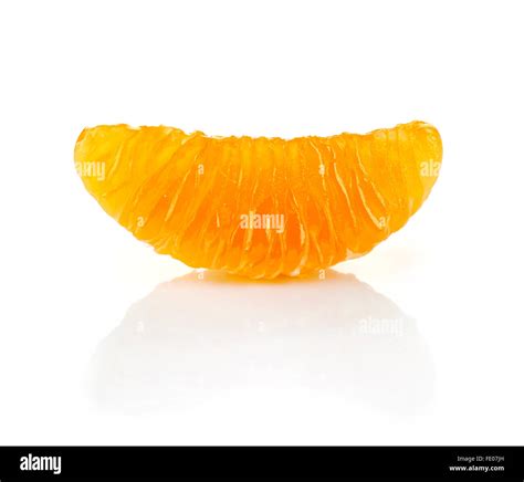 Slice Of Mandarin Orange On White Background Isolated Stock Photo Alamy