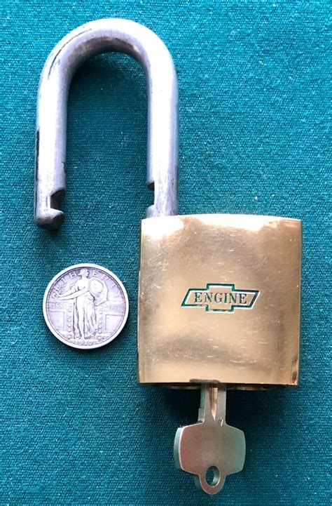 Vintage Best Company Logo Padlock Chevrolet Engine Operable Keys Ebay