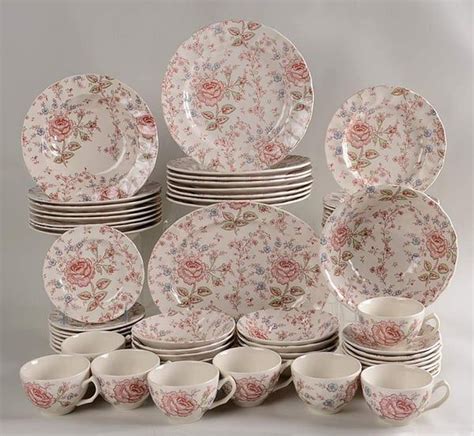 Rose Chintz Pink England Stamp Piece Set By Johnson