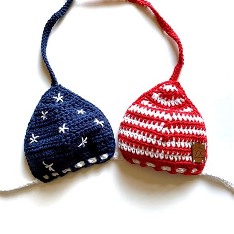 American Flag Crochet Bikini Top Etsy