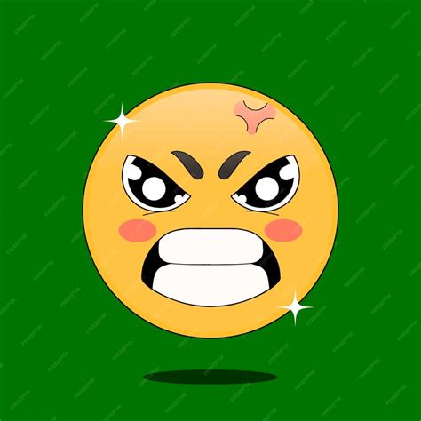 Free Vector | Hate emoji illustration