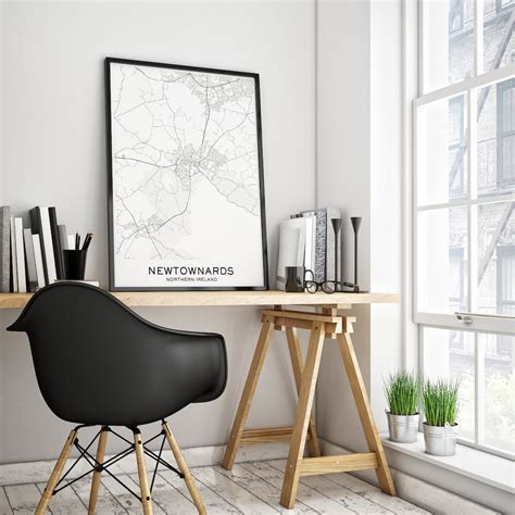 Newtownards Map Print City Map Prints Newtownards Map City Etsy