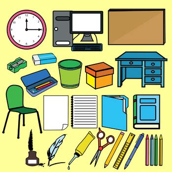 Classroom Objects Clip Art