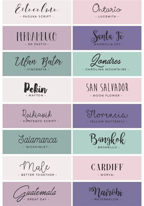 Elegant, feminine fonts, perfect for weddings, spring events, and other ...