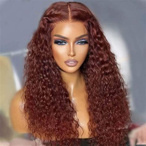 Reddish Brown 33 Water Wave Hd Lace Wig Recool Hair