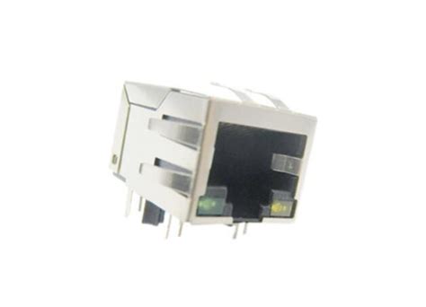 Rj45 Modular Jack With Led Transformer Right Pcb Mount Palyoo Connectors