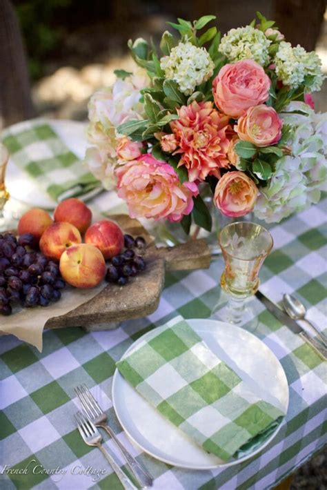 Fruit and Flowers Table Centerpiece details - French Country Cottage