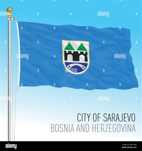 Sarajevo City Pennant Flag Bosnia And Herzegovina Europe Vector