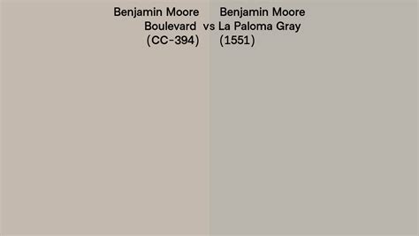 Benjamin Moore Boulevard Vs La Paloma Gray Side By Side Comparison