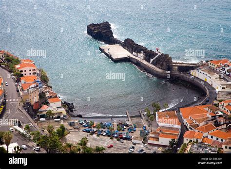 Madeira Camara De Lobos Harbour Stock Photo Alamy