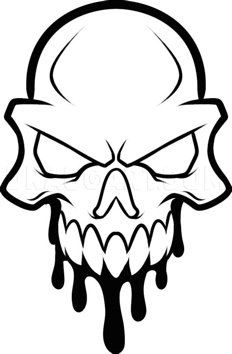 Simple Skull Drawing Easy Skull Drawings Skull Art Drawing Skull