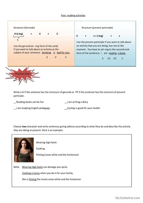 Ing Form With Twilight English Esl Worksheets Pdf Doc