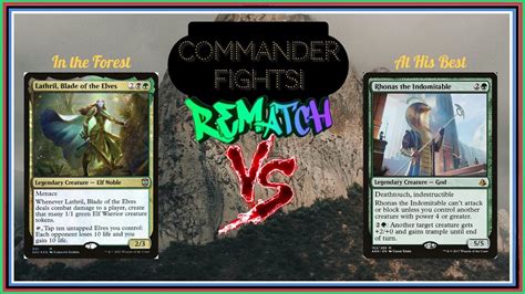 Mtg Commander Battle Lathril Blade Of The Elves Vs Rhonas The