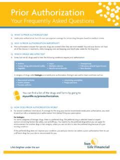 Prior Authorization Sun Life Financial Prior Authorization Sun Life