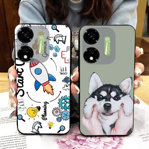 ITEL P55 5G Case Painted Soft Silicone TPU Cartoon Case Shopee