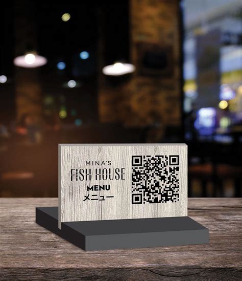 QR Code Menu Displays and signs for contactless menus. Food Menu Design ...