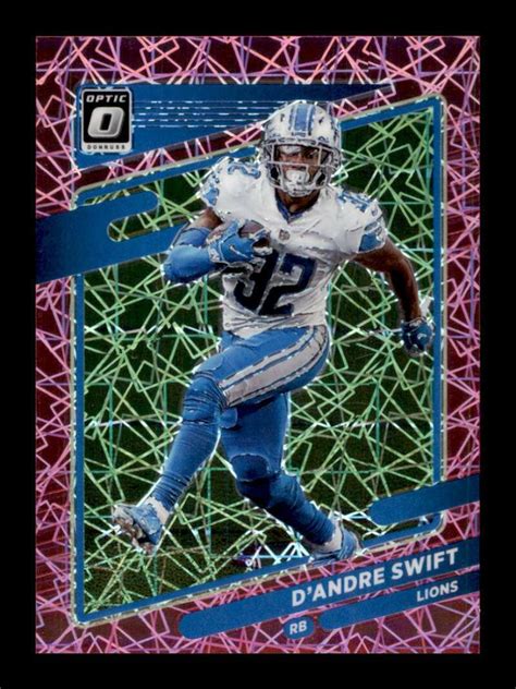 2021 Panini Donruss Optic Pink Velocity Prizm 85 D Andre Swift 79