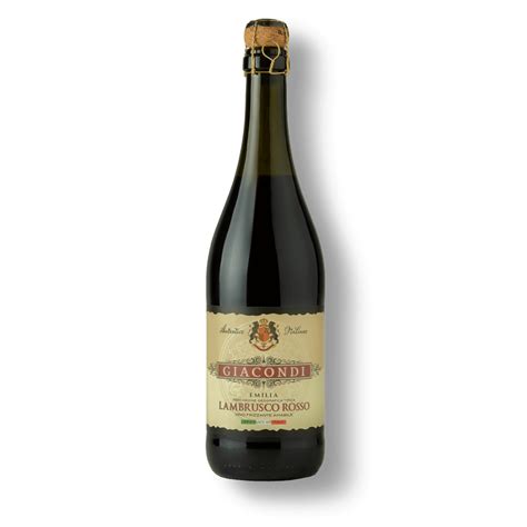 GIACONDI – LAMBRUSCO ROSSO – FRISANTE DE MESA TINTO SUAVE – 750ml ...